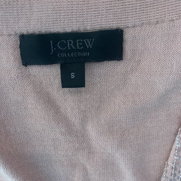 J.Crew V. Neck Pink Sparkle Cardigan, Size Small, On Trend! - Picture 2 of 2